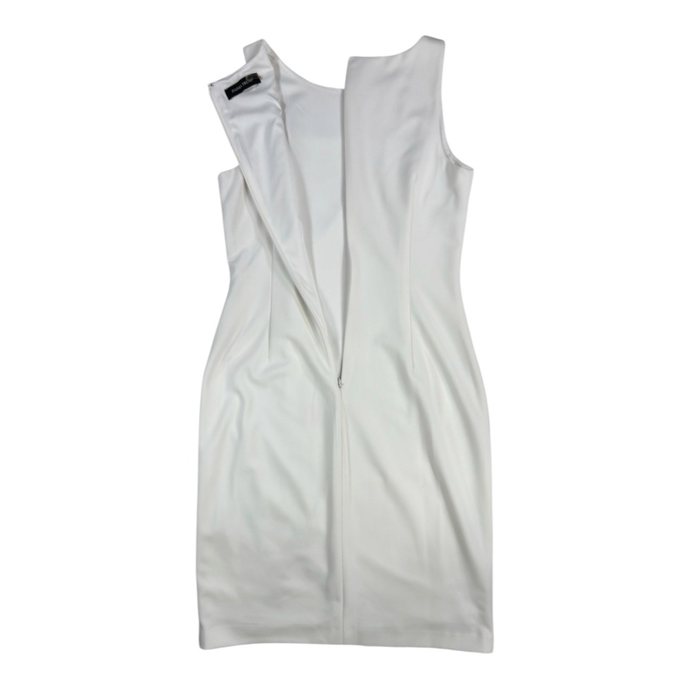 Ivanka Trump Sheath Dress 6 White Black Floral Lace Applique Cocktail Evening - Picture 4 of 7